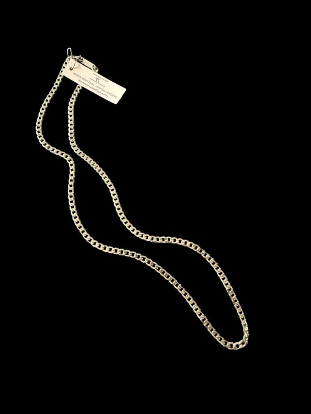 Marrin Costello Hypoallergenic Stainless Steel Cuban Link Chain Water-Resistant